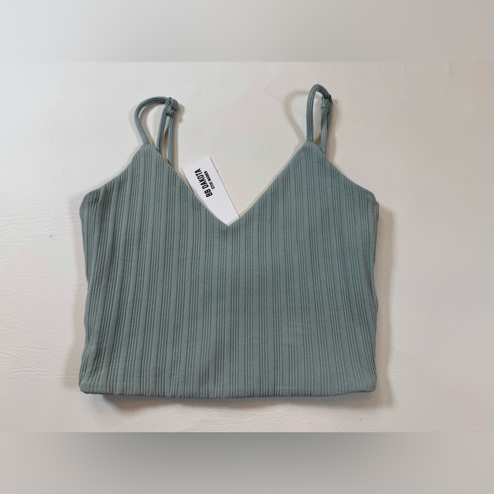 NWT BB Dakota Steve Madden tank top blue fog women’s small cropped (bin R) - Picture 8 of 9